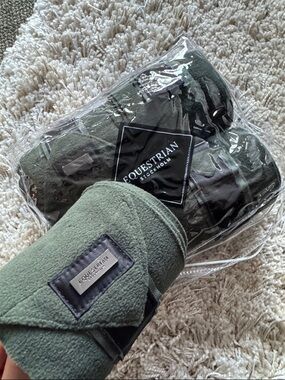 Equestrian Stockholm Deep Olivine Polos - Set of 4